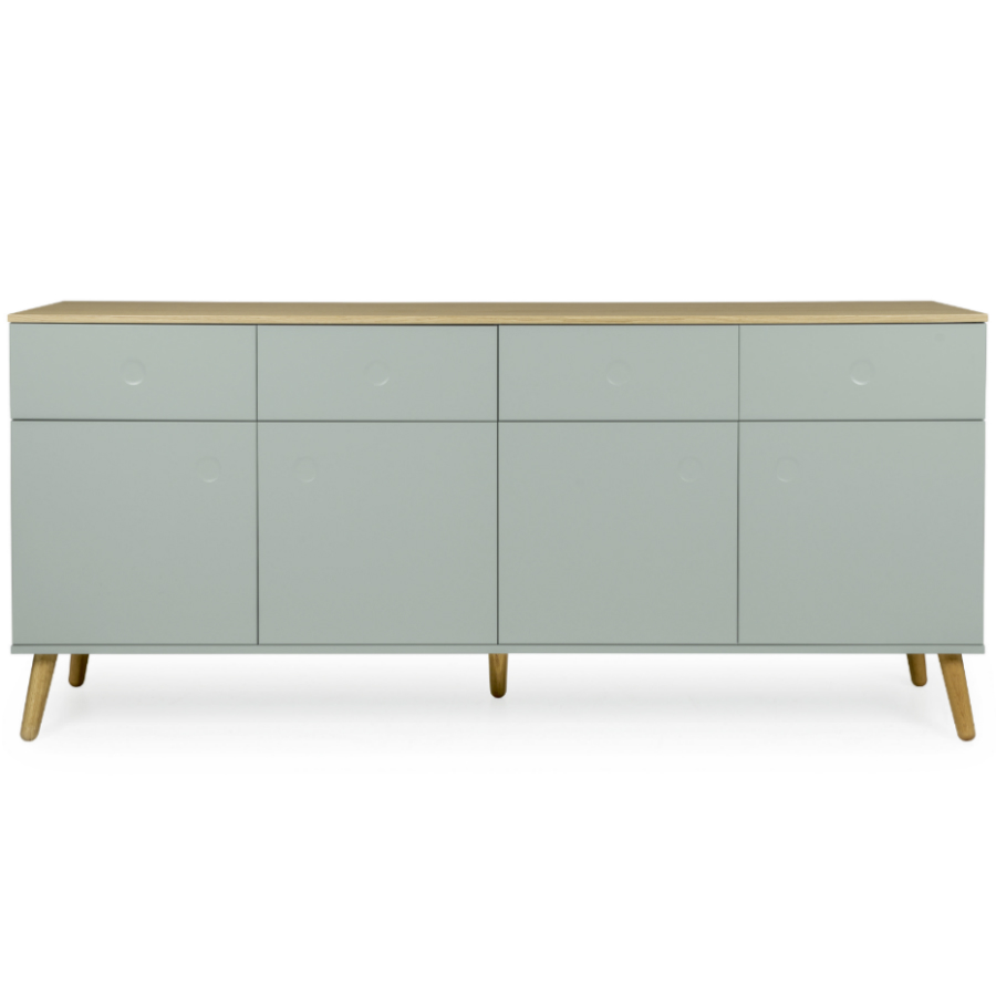 Сервант Tenzo Dot, 86х192х43 см, дуб, зеленый 1678676 - Вид №7