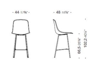 Высокий табурет из полипропилена с подставкой для ног ESTEL GROUP ARCH-00045585 - Вид №4