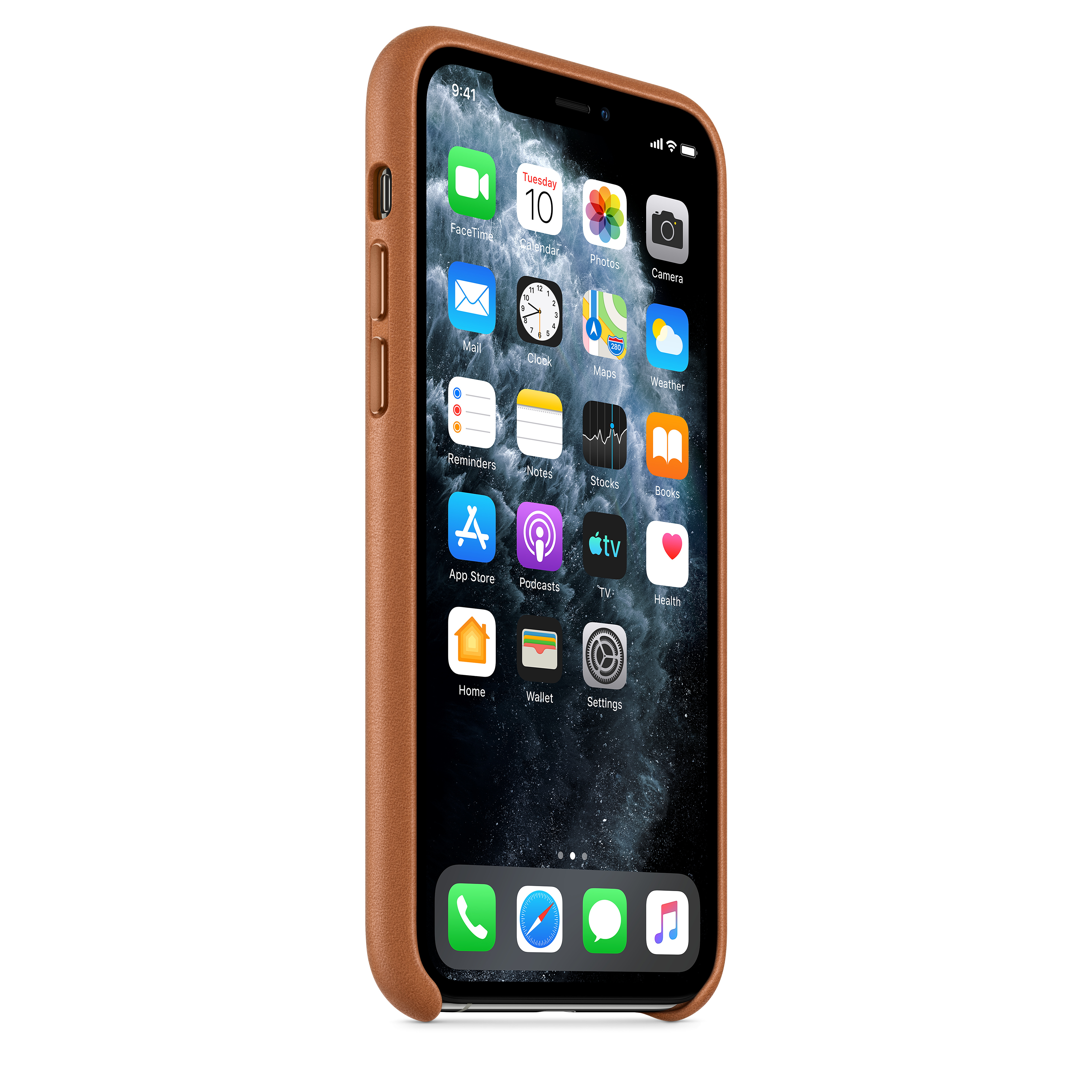 MWYD2ZM/A Iphone 11 pro leather case - saddle brown Apple Santreyd  - Вид №4