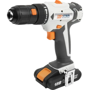 Дрель-шуруповерт аккумуляторная Dexter Power CDT219LD.T, 18 В Li-Ion 2 Ач