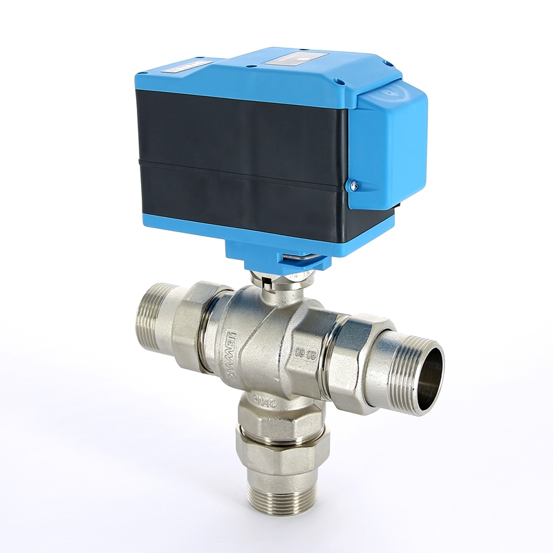 Кран шаровой с разъемными соединениями НН трехходовой MODULO COMPACT с сервоприводом EMMETI 1/2" 01425806 - Вид №2