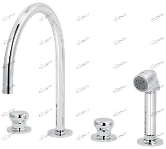 rvb Смеситель для кухни, устанавливаемой на столешнице, с вытяжным душем Deville 1955.--.28