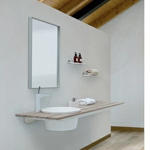 СТОЛЕШНИЦА ИЗ ДУБА СО ВСТРОЕННОЙ РАКОВИНОЙ LIMON 120 СМ