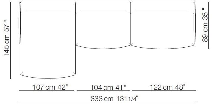 arflex Модульный тканевый диван с шезлонгом sun-id-1407788 - Вид №1
