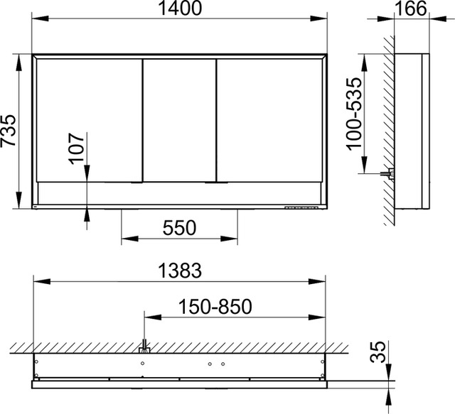 14306171303 Зеркальный шкаф KEUCO Royal Lumos - Вид №2
