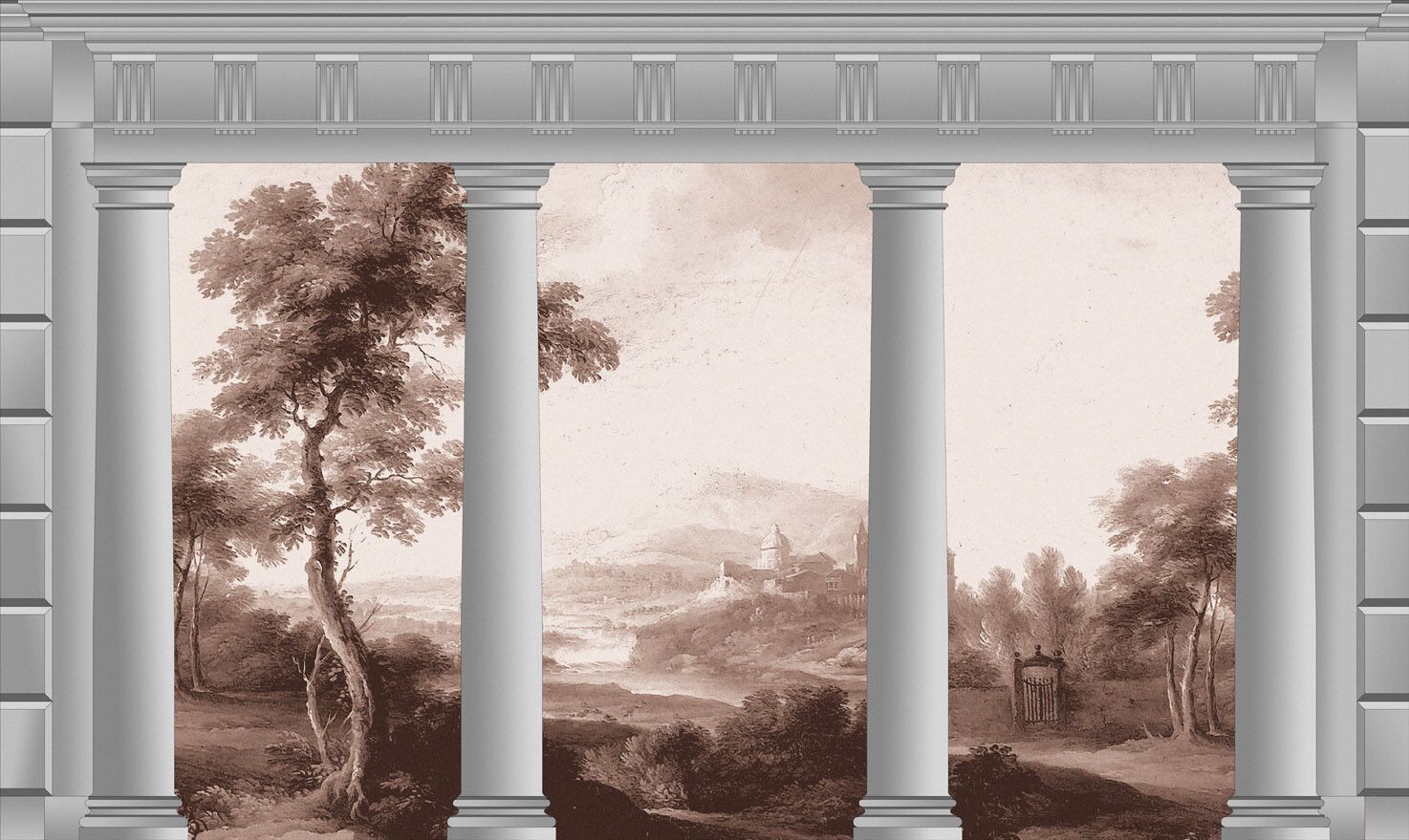 Обои с рисунком Jannelli&Volpi CAMERA CON VISTA 2 ARCH-00046687 - Вид №3