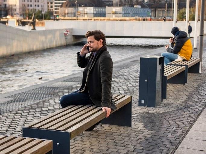 VESTRE Модульная скамья из стали и дерева со встроенным освещением Via sun-id-1499371 - Вид №1