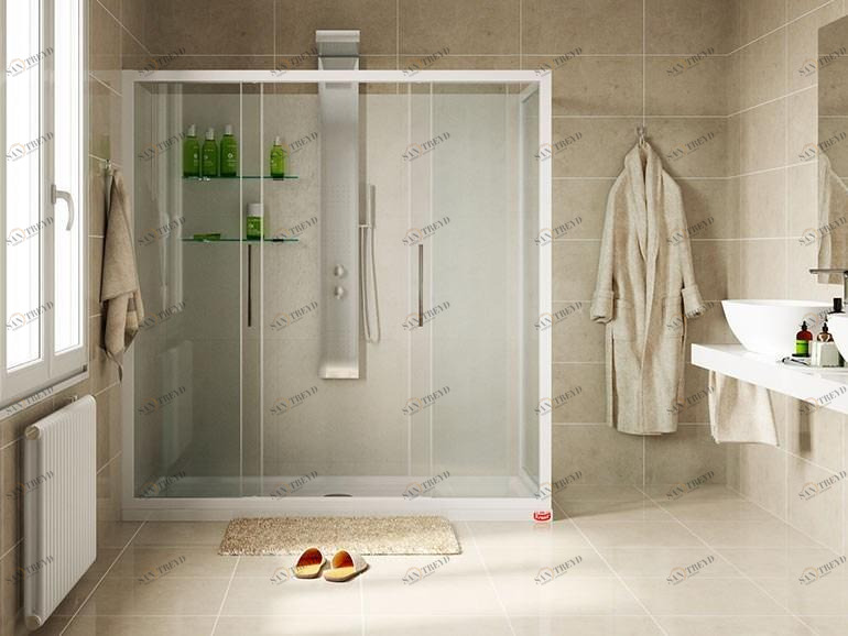 Remail by G.D.L. Душевая кабина с центральным проемом с двумя раздвижными дверцами Trasformazione vasca in doccia sun-id-1448406