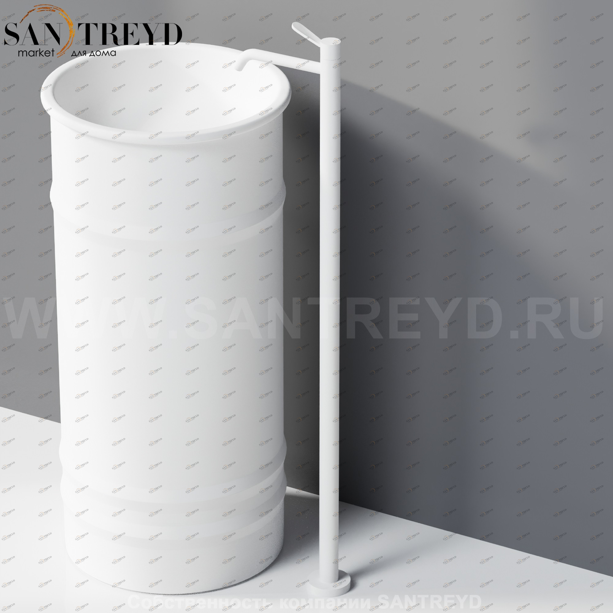 Напольный смеситель AFEZ004Z FEZ 2 для раковины белый матовый Agape