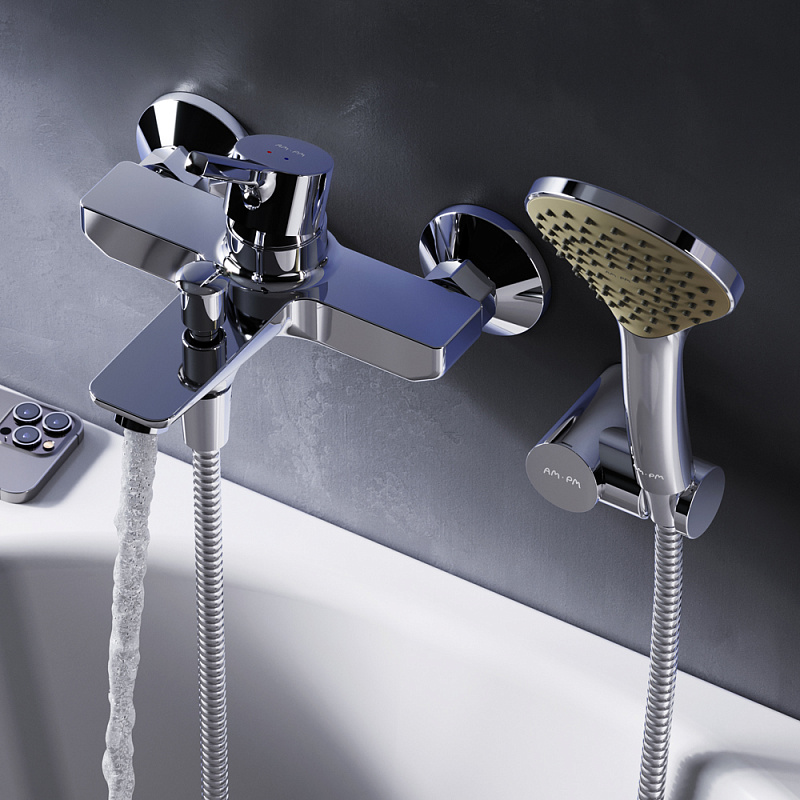 F85B15000 смеситель д/ванны/душа душ.набор хром шт. AM.PM X-Joy S  - Вид №1