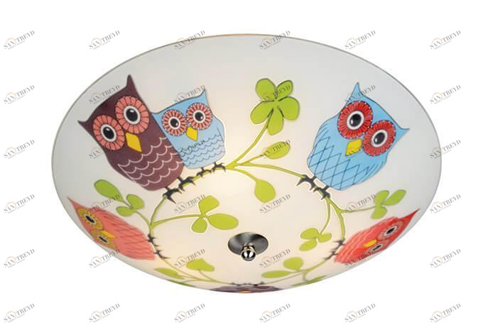 Потолочный детский светильник Ugglarp "Совы" MARKSLOJD  326567 Коричневый;оранжевый 