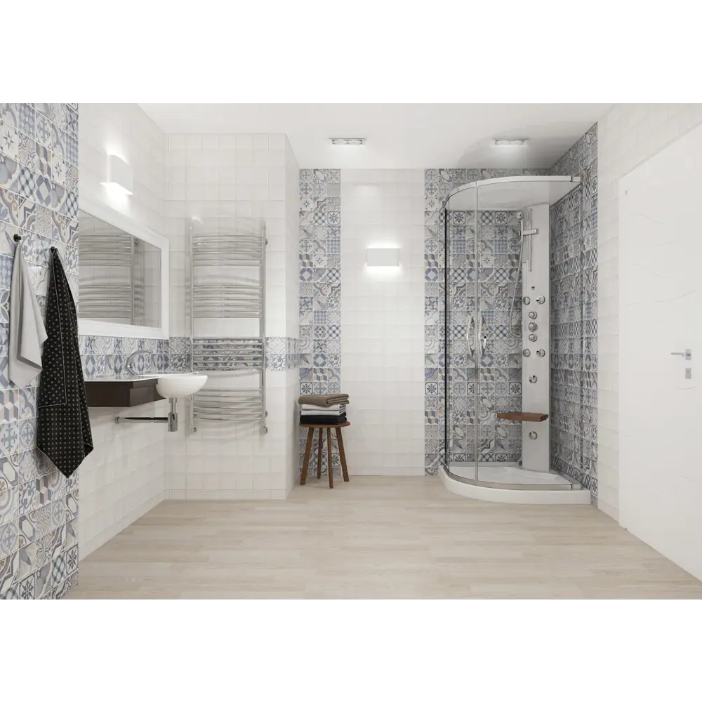 VENTA Панель ПВХ «Плитка» белая для стен 2700×375×8 мм 18759381 STLM-0012511 - Вид №4