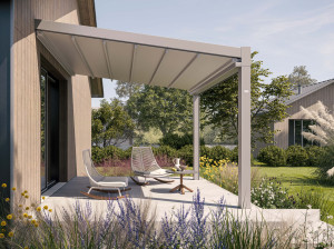 Алюминиевая беседка с раздвижной крышкой