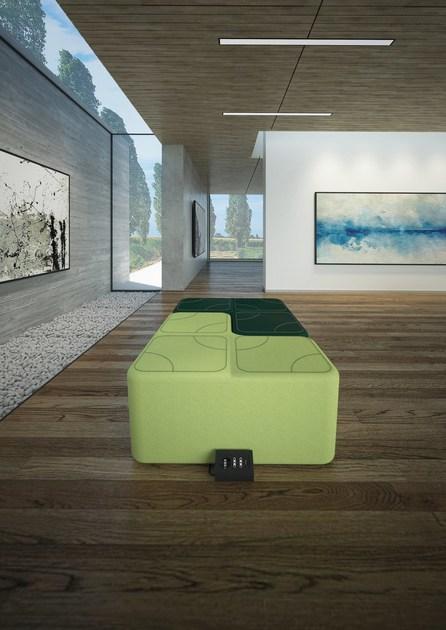 Luxy Прямоугольный пуф с обивкой Puzzle sun-id-1347516 - Вид №6