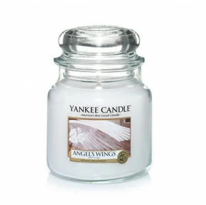 Свеча средняя в стеклянной банке "Крылья ангела" Angel Wings 411 гр 65-90 часов YANKEE CANDLE  267977 Белый