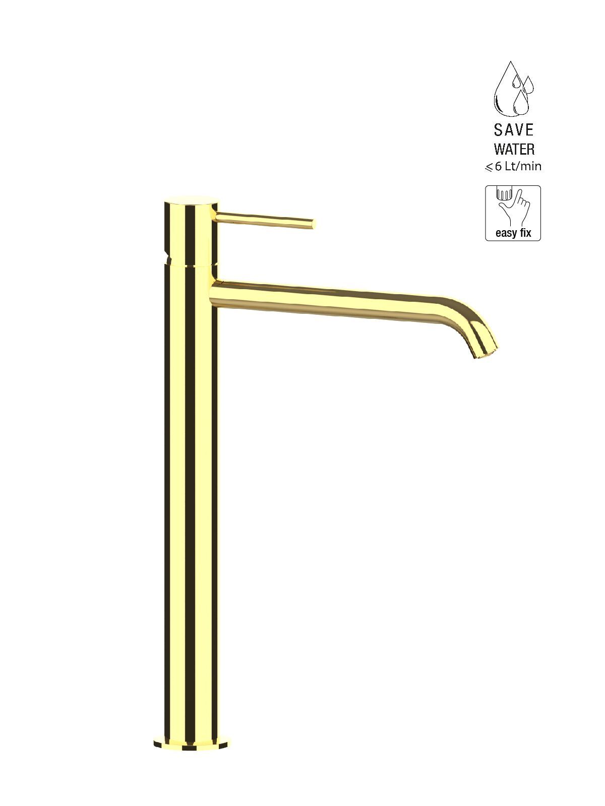 Однорычажный смеситель для раковины с высоким верхом Rubinetterie Frattini Pepe XL ARCH-00048045 - Вид №13