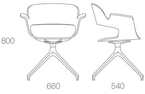 Albaplus Кресло вращающееся с четырьмя спицами Ecrì sun-id-1421241 - Вид №4