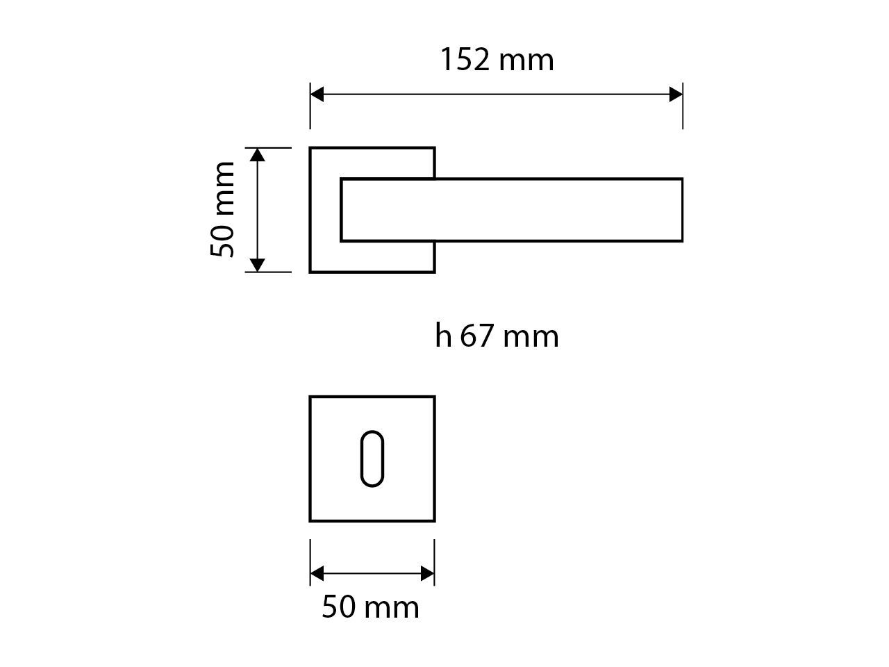 Латунная ручка с квадратной насадкой LINEA CALI' Turbo ARCH-00042511 - Вид №2
