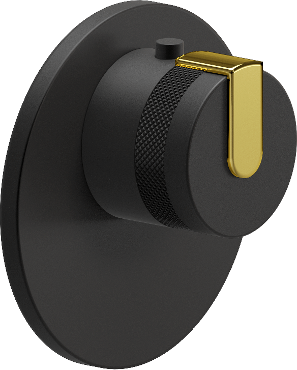 E-8027-R1BKE-L1PB-MBK-T Термостатический переключатель 3/4-Внешняя часть GRAFF MOD+