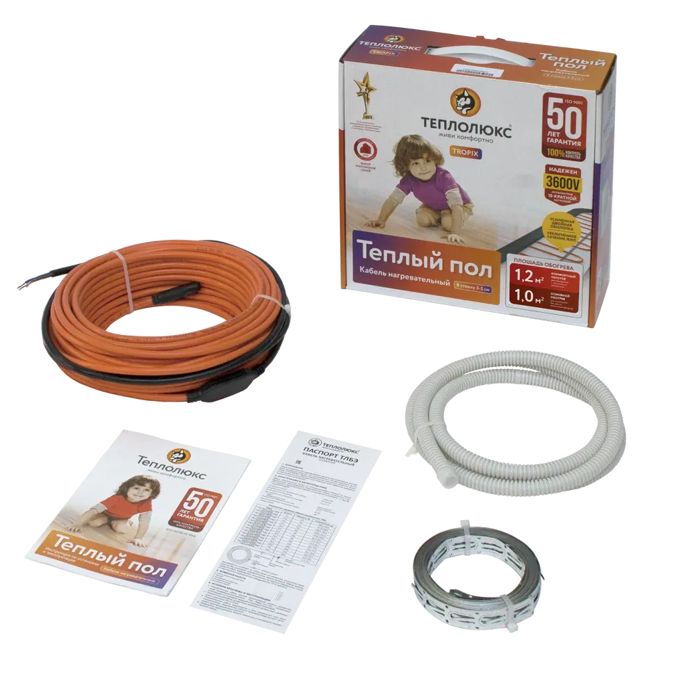 Нагревательный кабель для теплого пола Теплолюкс 13 м, 190 Вт STLM-2173107 - Вид №2