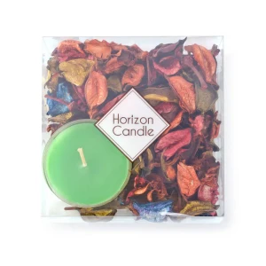 89348726 Свеча чайная ароматизированная с саше Яблоко зеленая 3.3 см STLM-0816303