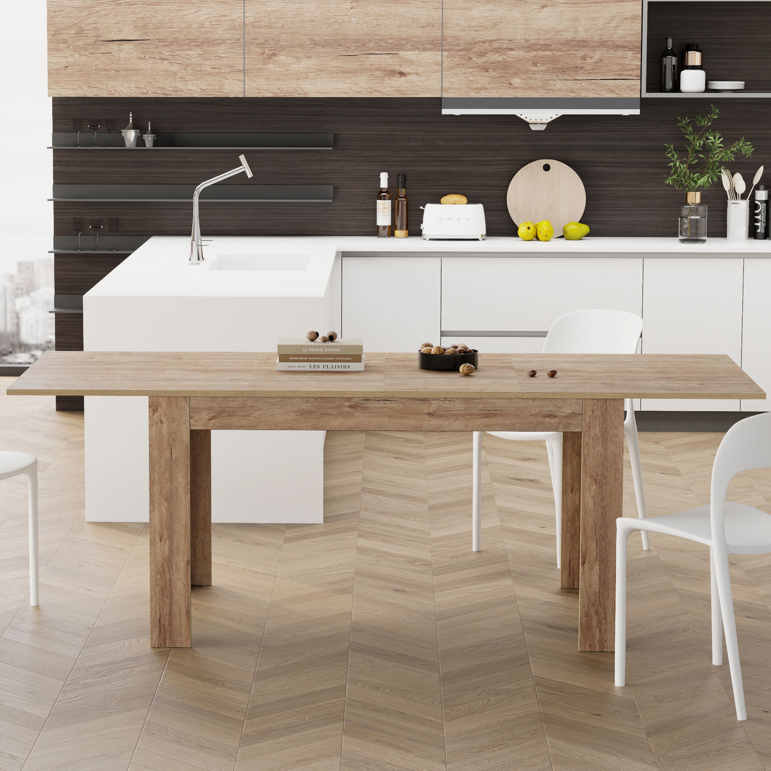 Прямоугольный выдвижной стол для кухни в меламине Mobili Fiver Easy ARCH-00064718 - Вид №49