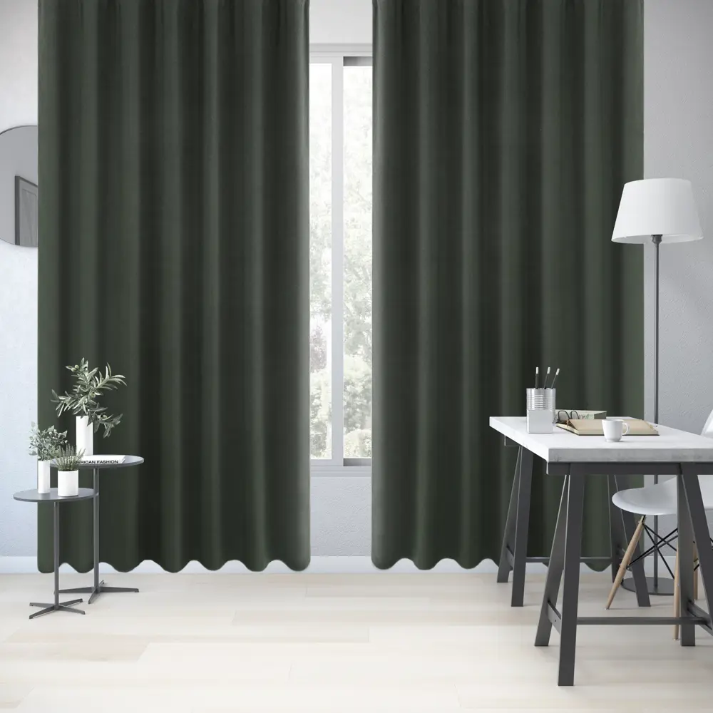 Штора на ленте Inspire Pskov 200x280 см цвет коричневый 88935315 STLM-2069514 