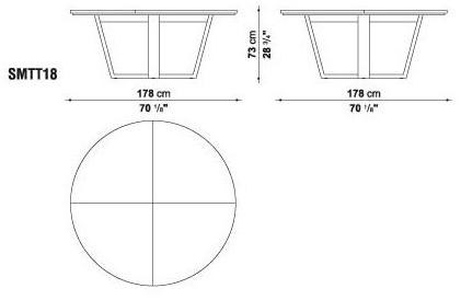 Maxalto Круглый мраморный стол с ленивой сьюзан Xilos sun-id-1395030 - Вид №7