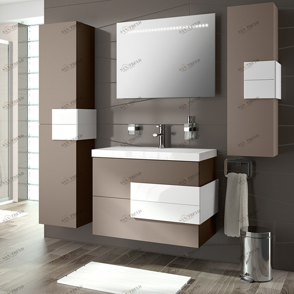 КОМПЛЕКТ МЕБЕЛИ CRONOS 100 СМ MATT MOKA/WHITE SALGAR 21792