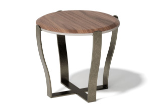 Высокий стол из металла и дерева