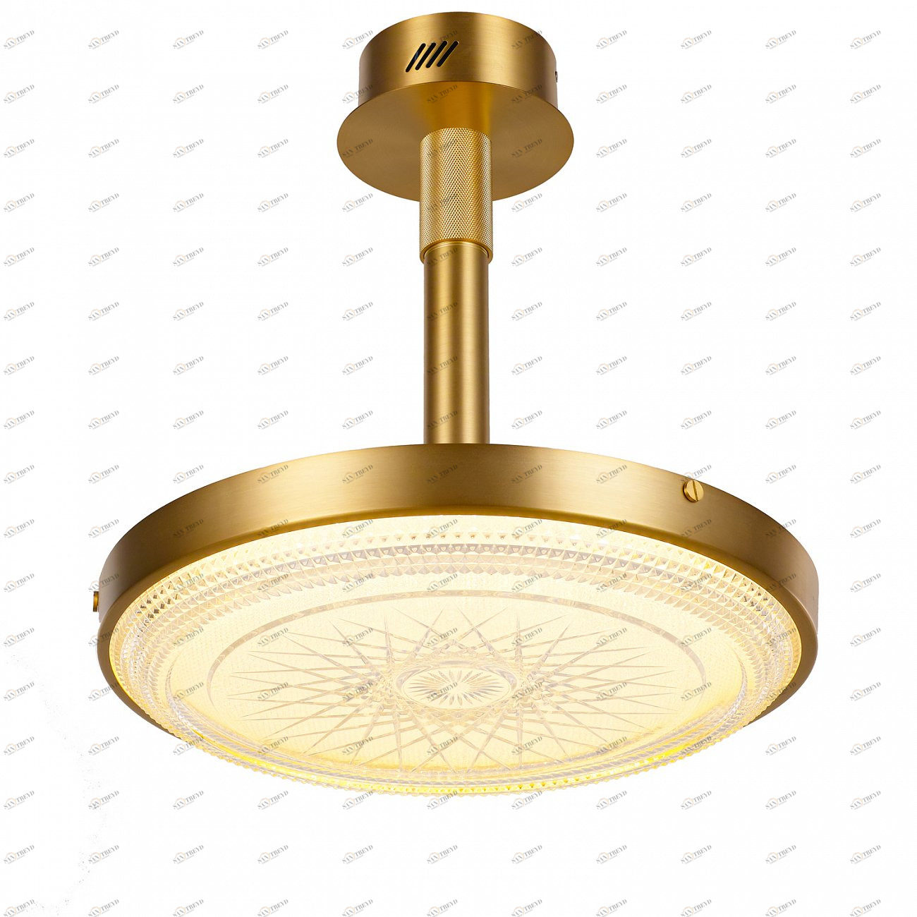 Светильник подвесной хрустальный 37х42 см золотой Delight Collection MX18006004-1A DELIGHT COLLECTION ДИЗАЙНЕРСКИЕ 00-3882402 Золото;прозрачный 