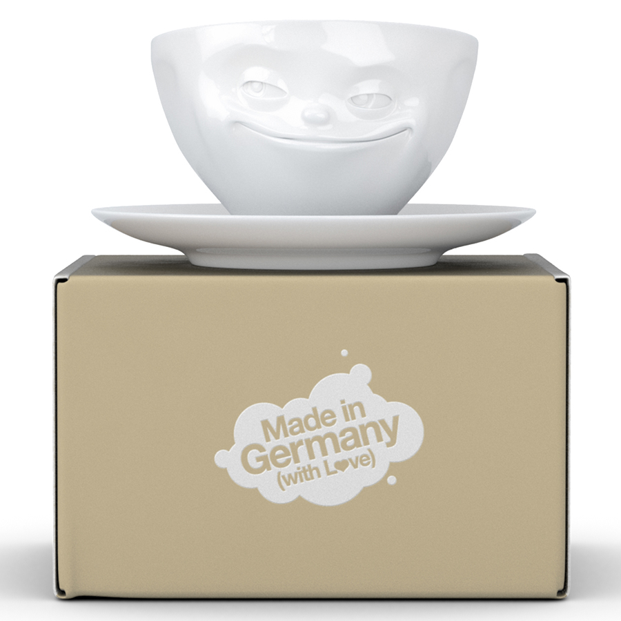 T01.41.01 Чайная пара tassen grinning 200 мл белая Tassen by FIFTYEIGHT PRODUCTS  - Вид №1