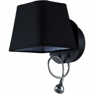 Бра металлическое с абажуром и светодиодной лампой черное Nola 2067/02/02W STILFORT NOLA 00-3930759 Черный