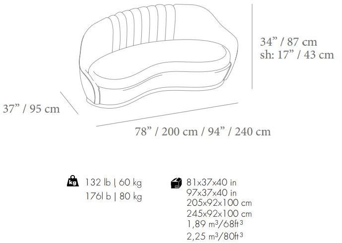 Mambo Unlimited Ideas Диван из ткани Gia sun-id-1441411 - Вид №5