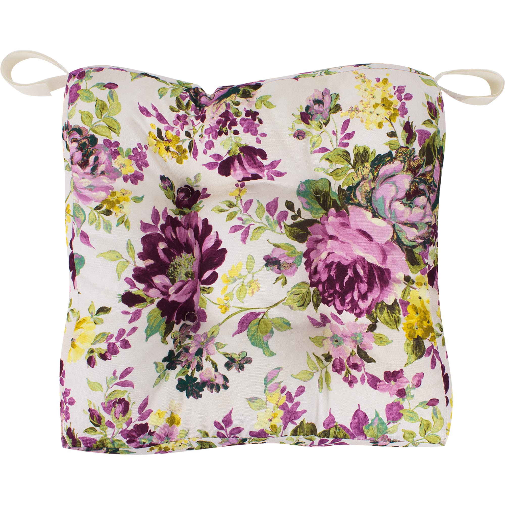 82009017 Сидушка для стула «Акварель, цветы», 40х35 см, цвет сиреневый Santreyd 