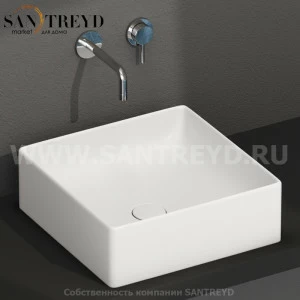 B6Q42BO Накладная раковина на столешницу  квадратная Ceramica Globo T-EDGE