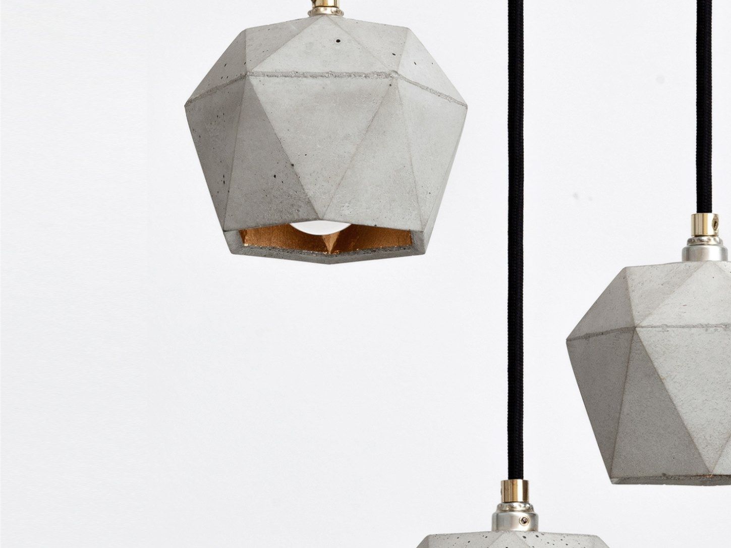 Набор из 3 бетонных подвесных светильников GANTlights ARCH-00067743