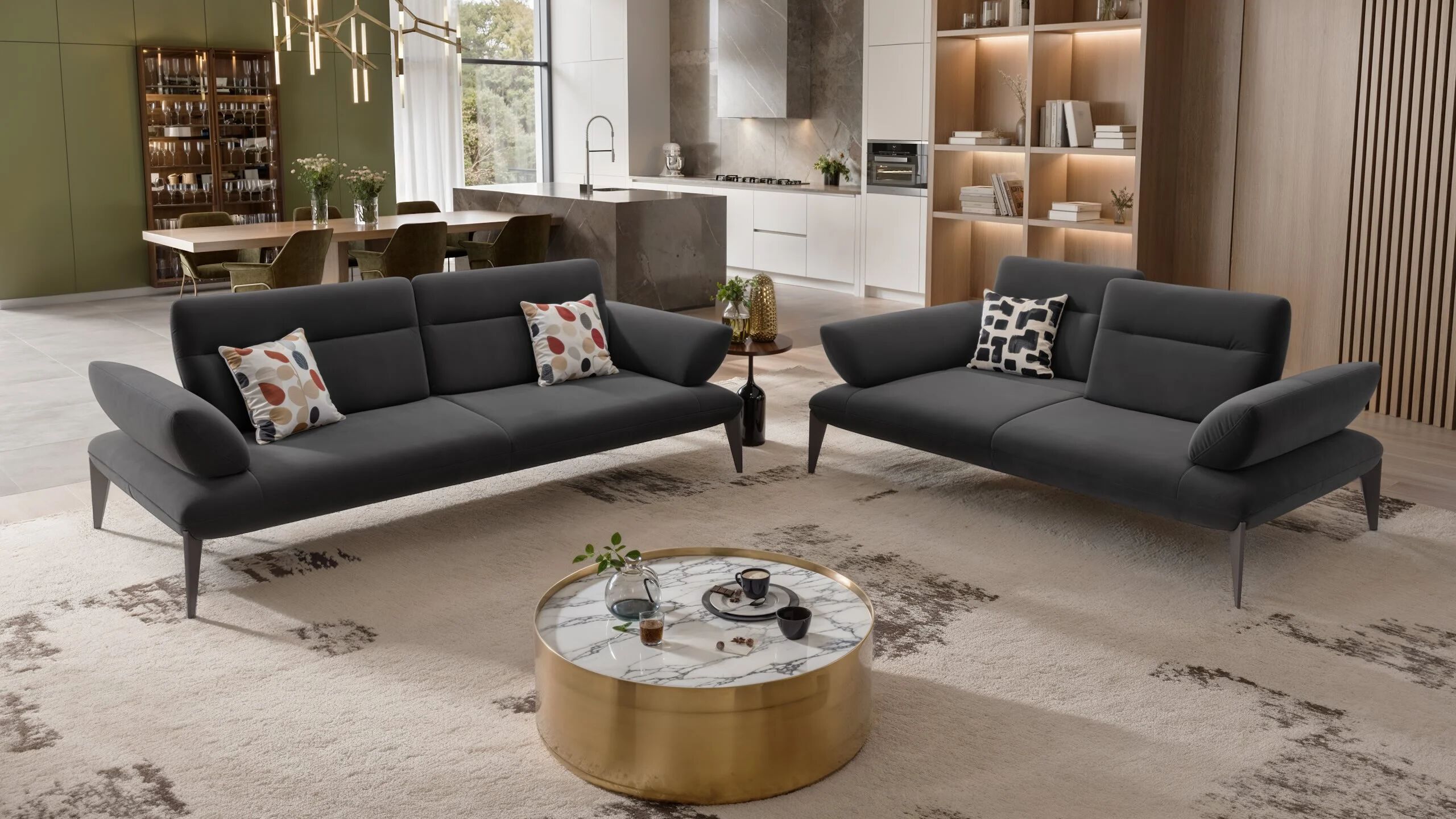 2-местный тканевый линейный диван Sofanella Лацио ARCH-00063138 - Вид №1