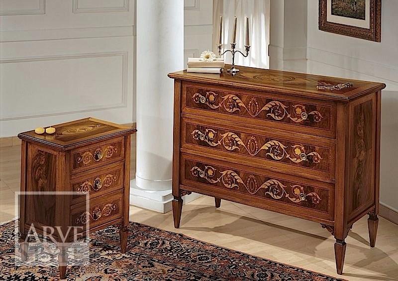 Arvestyle Прямоугольная тумбочка из массива дерева с ящиками Verdi Mc-0547 - Вид №1