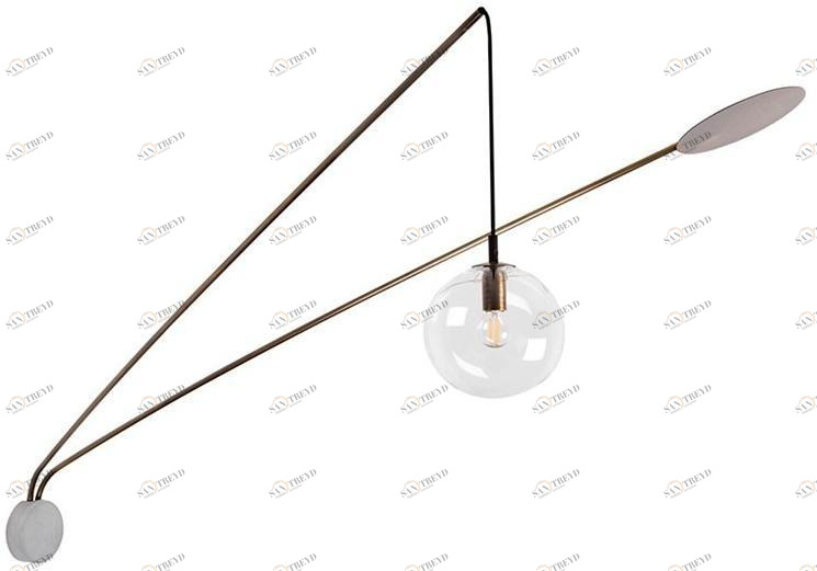 Cangini & Tucci Настенный светильник из латуни с прямым и отраженным светом Inti sun-id-1425948