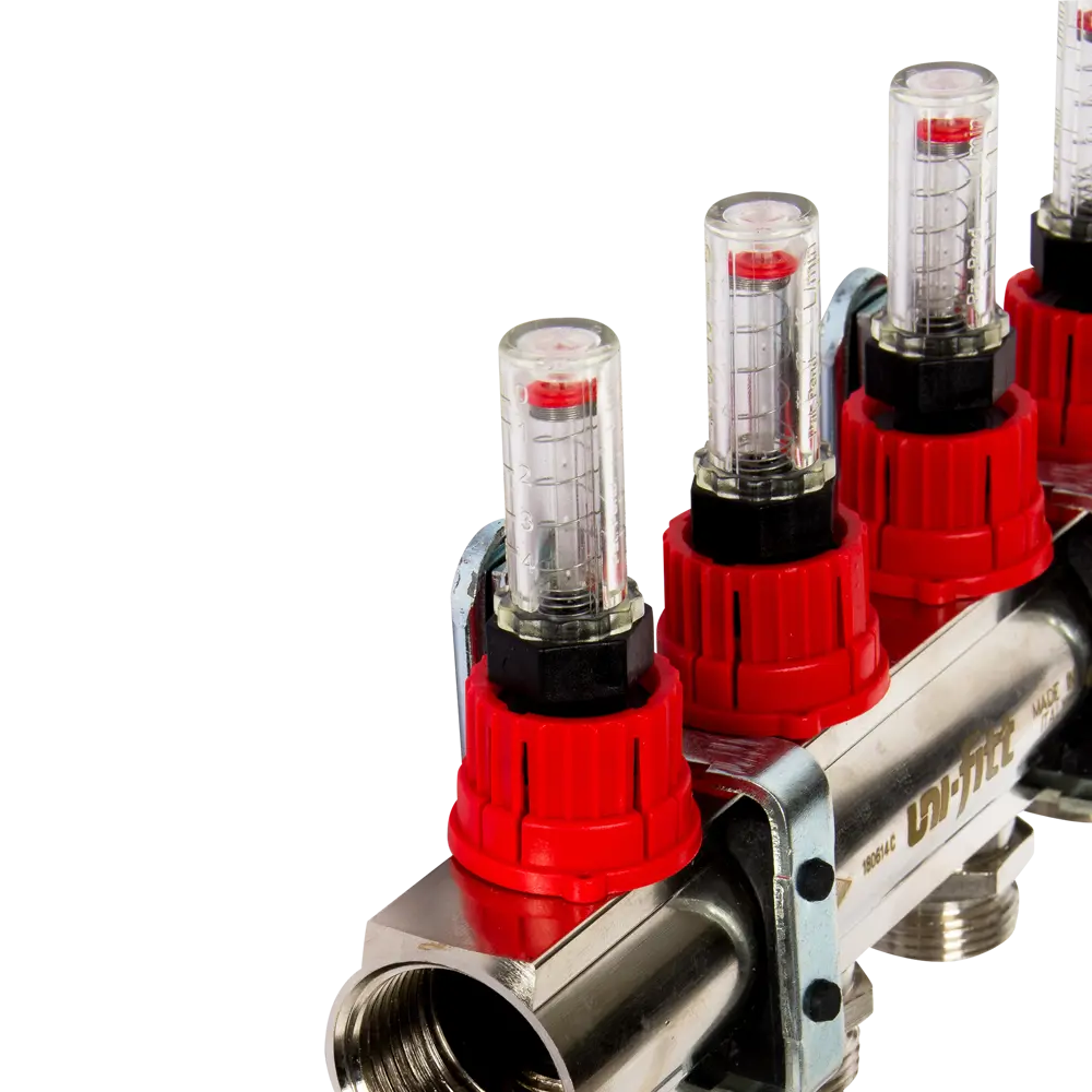 Коллекторная группа Uni-Fitt со встроенными расходомерами 1"х3/4" 4 выхода 440E4304 STLM-2007836 - Вид №3