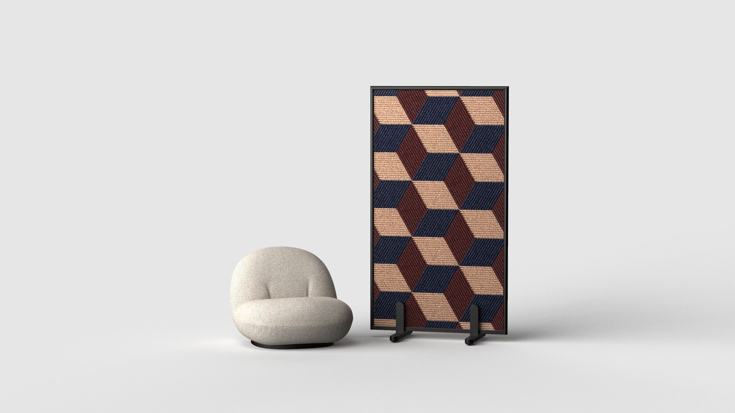 Пробковая мобильная офисная перегородка на колесах GREENMOOD MODULOR ARCH-00113405 - Вид №2