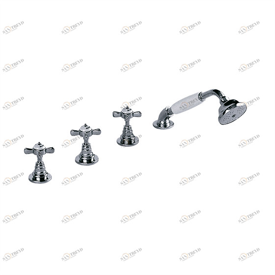 Смеситель для ванны на 4 отверстия ½“, монтаж на борт ванны JOERGER Serie 1909 629.40.150.000