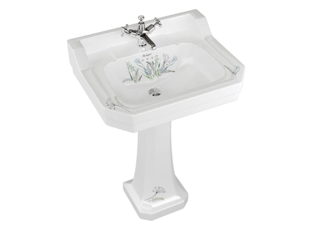 Прямоугольный умывальник из стекла на колонне Burlington На заказ ARCH-00085302 - Вид №11