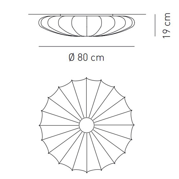 Светильник настенно-потолочный голубой PL Muse 80 Light blue PLMUSE80AZXXE27 AXO LIGHT  00-3882672 Голубой  - Вид №4