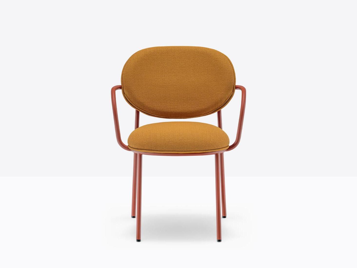 Мягкий тканевый стул с подлокотниками Pedrali Stiel ARCH-00085183 - Вид №1