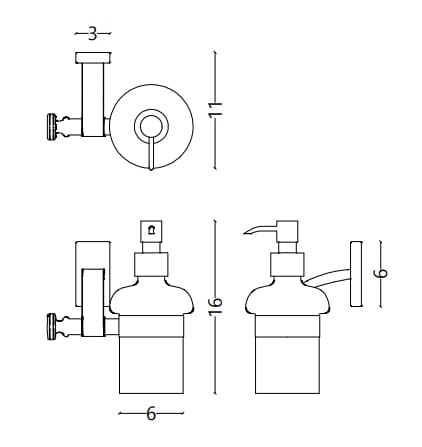 Керамический настенный дозатор мыла Park Avenue Westin ARCH-00056513 - Вид №2