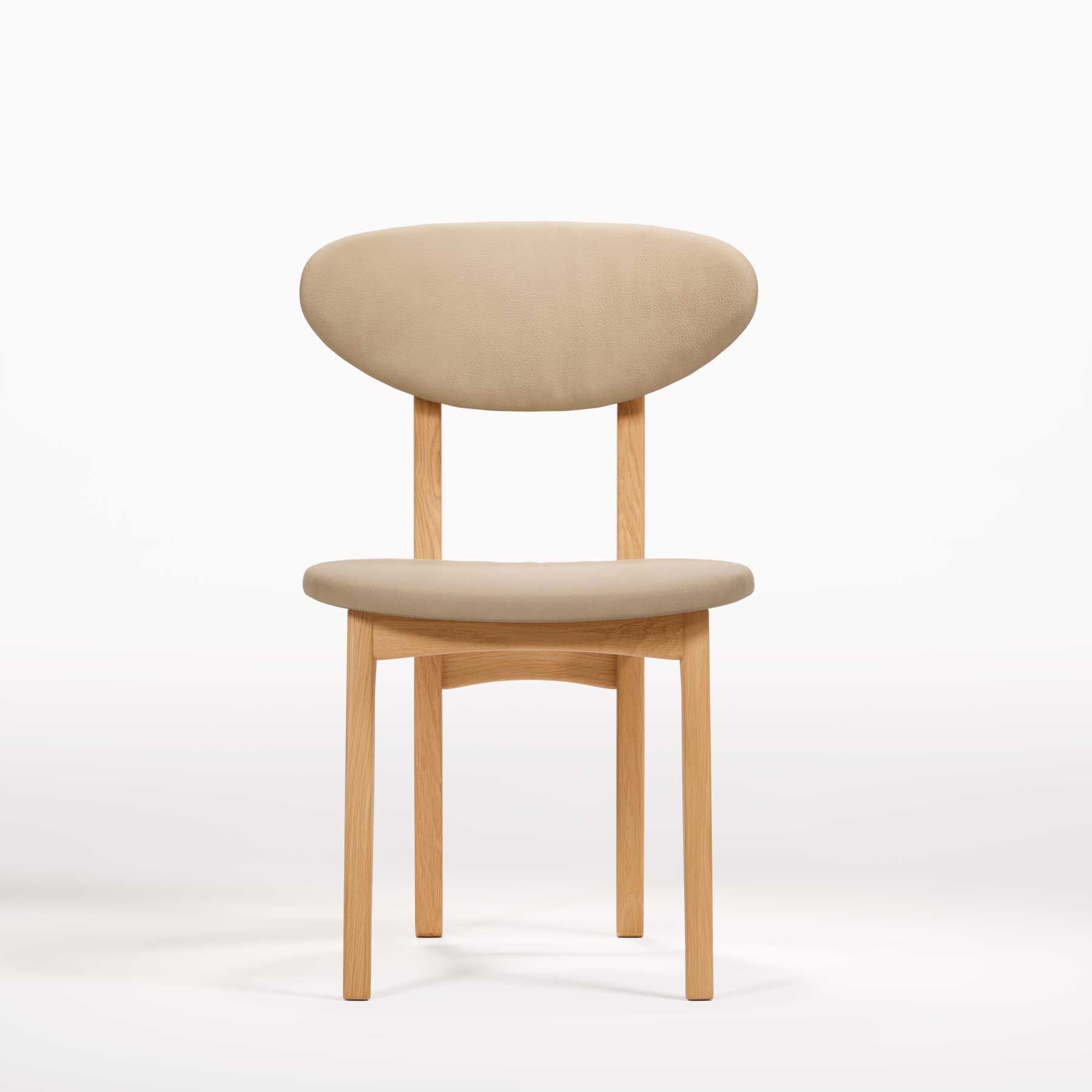 Кожаный стул с открытой спинкой и деревянной рамой Wewood DEGAS ARCH-00046397 - Вид №1