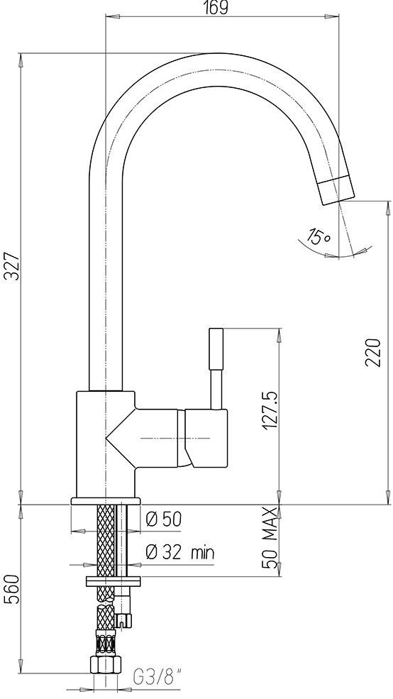 Paini Cox 78H4572CRL2LMKM смеситель для кухни  - Вид №5