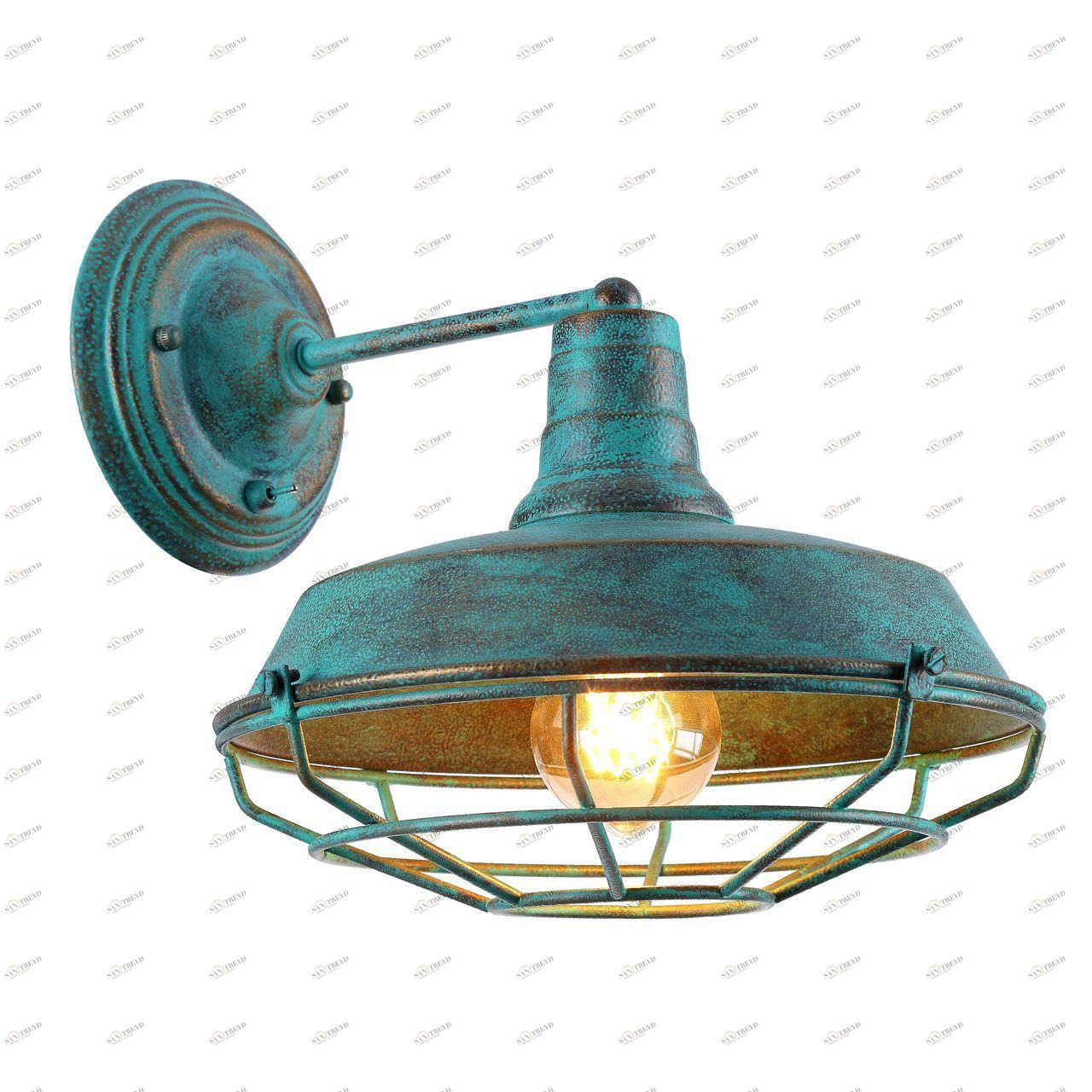 Бра Arte Lamp Ferrico A9183AP-1BG ARTE LAMP ПОД СТАРИНУ, ФОНАРЬ 109766 Голубой 